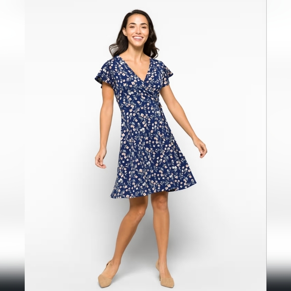 Floral Wrap Dress - Picture 2 of 3